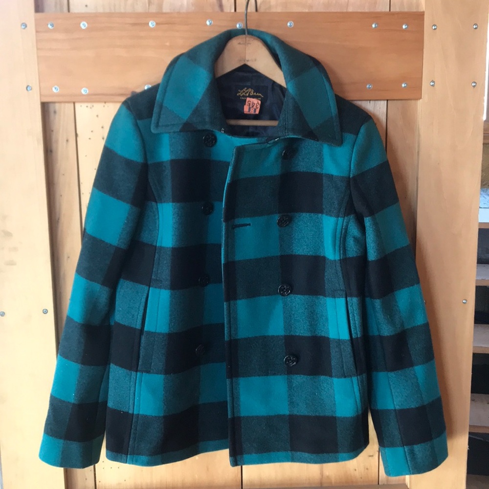 Llbean wool pea coat
